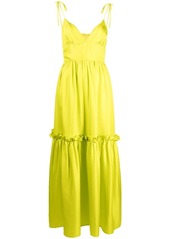 Cynthia Rowley layered V-neck silk dress