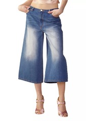 Cynthia Rowley Low-Rise Baggy Crop Jeans