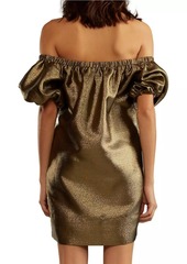 Cynthia Rowley Metallic Off-The-Shoulder Minidress