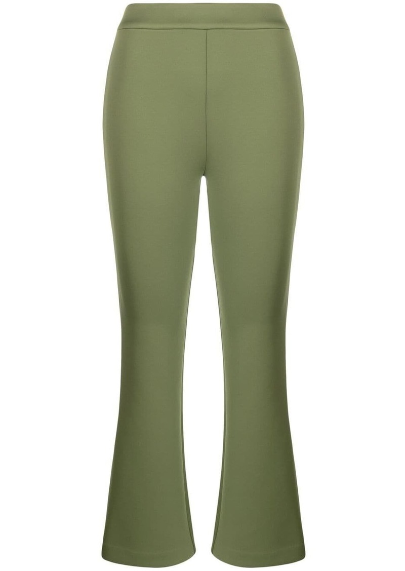 Cynthia Rowley mid-rise flared cropped trousers