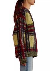 Cynthia Rowley Mohair Wool-Blend Jacquard Sweater