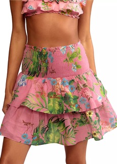 Cynthia Rowley Nola Smocked Miniskirt