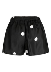 Cynthia Rowley polka-dot drawstring silk shorts