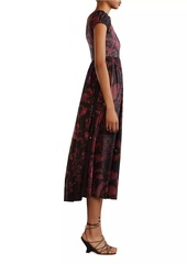 Cynthia Rowley Printed Cotton-Blend Midi-Dress