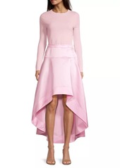 Cynthia Rowley Satin High-Low Skirt