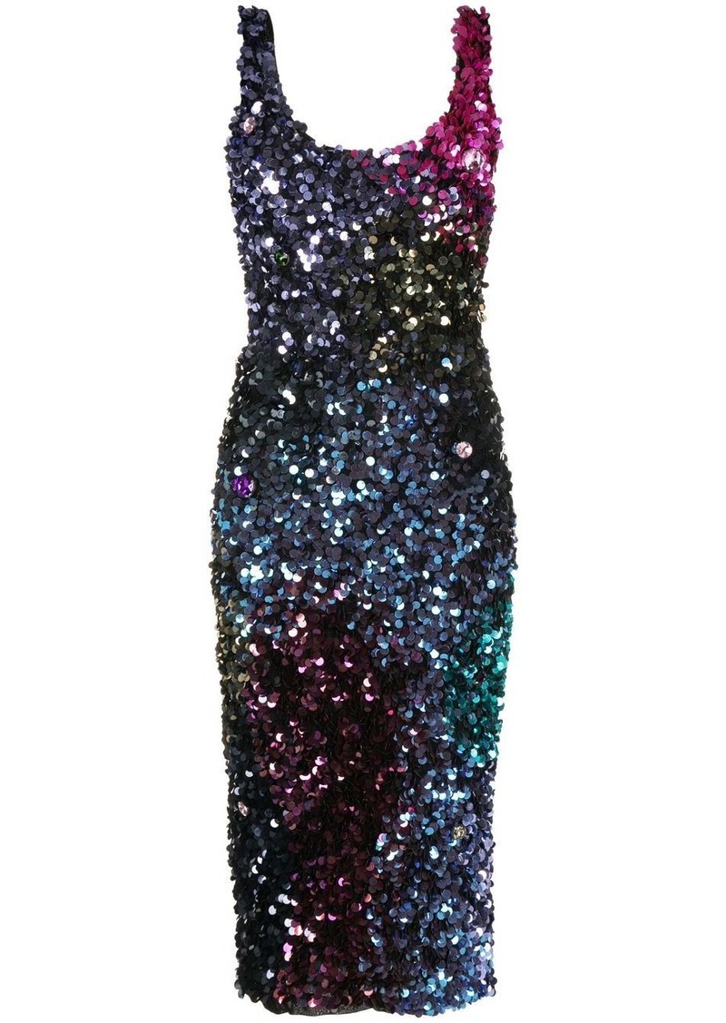 Cynthia Rowley sequin-embellished sleeveless midi dress