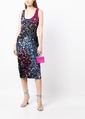 Cynthia Rowley sequin-embellished sleeveless midi dress