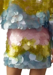 Cynthia Rowley Sequined Colorblock Miniskirt