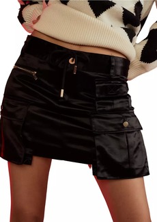 Cynthia Rowley Silk-Blend Cargo Miniskirt