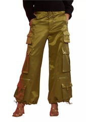 Cynthia Rowley Silk-Blend Cargo Pants