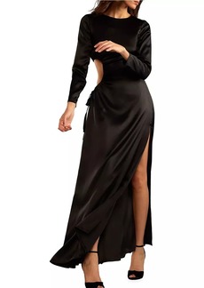Cynthia Rowley Silk Cut-Out Maxi Dress