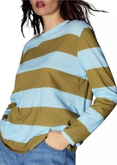 Cynthia Rowley Striped Cotton Crewneck Shirt