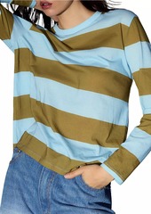 Cynthia Rowley Striped Cotton Crewneck Shirt