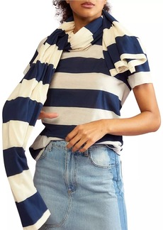 Cynthia Rowley Striped Cotton Jersey Scarf