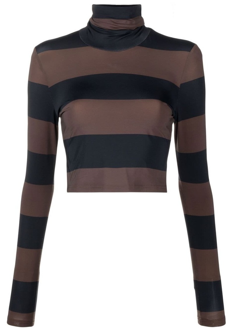 Cynthia Rowley striped roll neck knitted top