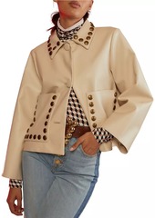 Cynthia Rowley Studded Faux Leather Jacket