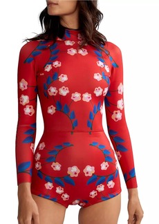 Cynthia Rowley Vine Floral One-Piece Wetsuit