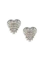 Dannijo Cecily Crystal Heart Pendant Earrings