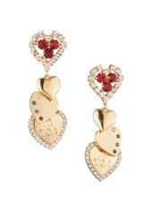 Dannijo Marion Crystal-Embellished Heart-Shaped Earrings