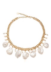 Dannijo Moss Necklace In White/gold