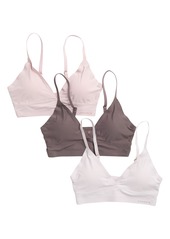 Danskin Lounge 3-Pack Longline Bralettes in Brown /taupe/mineral Veil at Nordstrom Rack