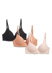 Danskin Pack of 3 Brushed Microfiber Bra in Russet/Blush Quartz/Black at Nordstrom Rack