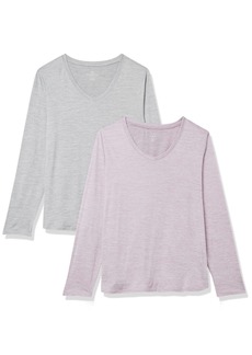 Danskin Women's 2 Pack Essential Long Sleeve T-Shirt