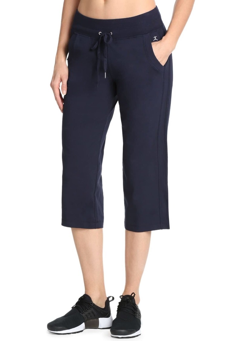 Danskin Women's Plus Size Drawcord Crop Pant