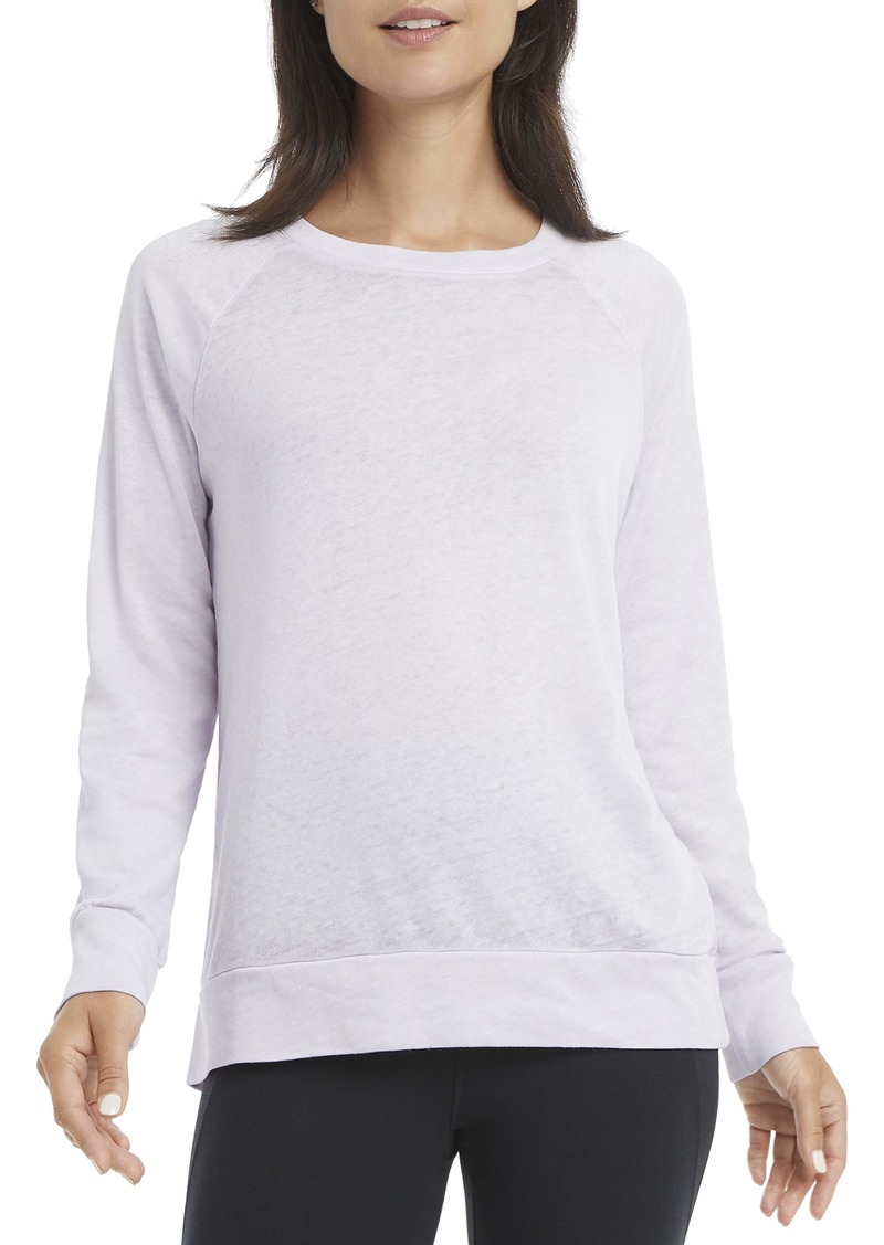 Danskin Women's Long Sleeve Mineral Wash Pullover