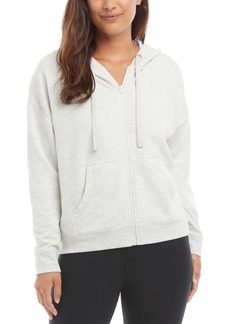 Danskin Women's Zip Front Hoodie with Ruched Back