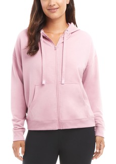 Danskin Women's Zip Front Hoodie with Ruched Back