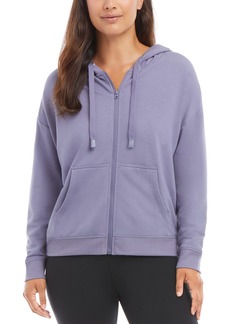 Danskin Women's Zip Front Hoodie with Ruched Back