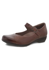 Dansko Fawna Mary Jane for Women - Cute Comfortable Shoes with Arch Support - Versatile Casual to Dressy Footwear with Buckle Strap - Lightweight Rubber Outsole Chestnut  M US
