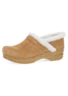 Dansko Pro Cozy Slip-On Clogs for Women - Rocker Sole and Arch Support for Comfort - Shearling Trim Details Cozy  M US