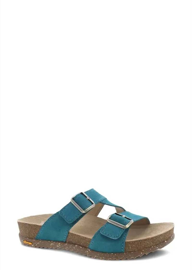 Dansko Women's Dayna Sandals - Medium In Teal Suede