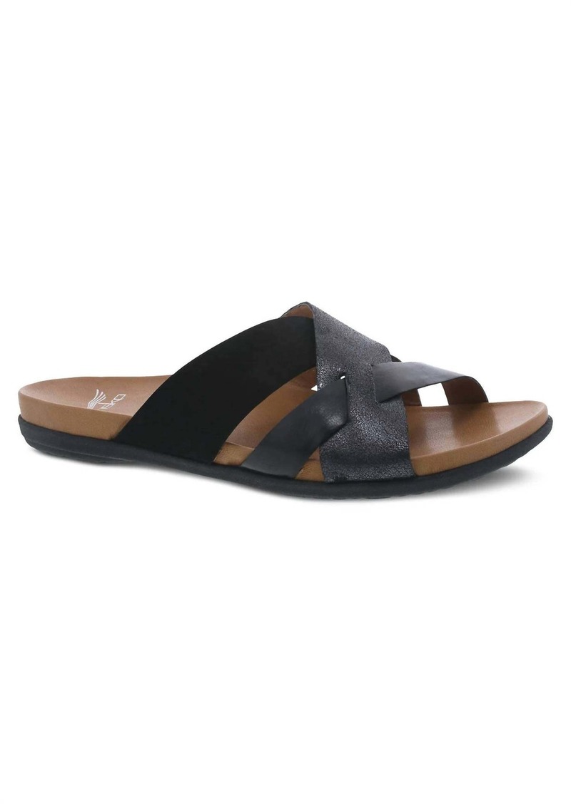 Dansko Women's Joanna Strappy Sandal In Black Multi