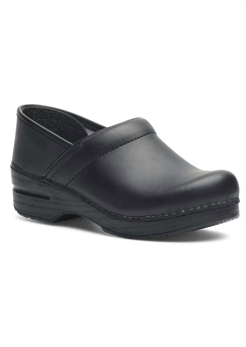 Dansko Womens Professional Box Clog In Black