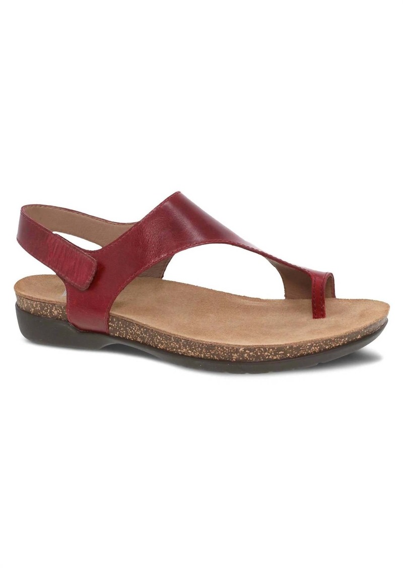 Dansko Women's Reece Leather Sandal In Cinnabar