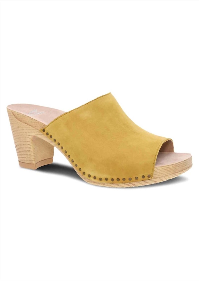 Dansko Women's Tandi Summer Slip On Heeled Mule In Yellow