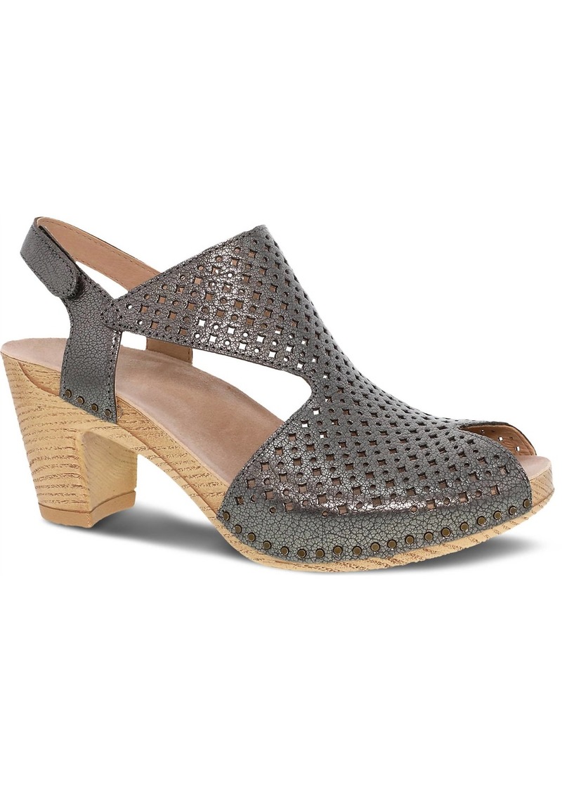 Dansko Women's Teagan Slingback Sandal In Grey