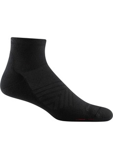 Darn Tough Men's Coolmax Run Quarter Ultra-Lightweight Running Socks, Medium, Black | Father's Day Gift Idea