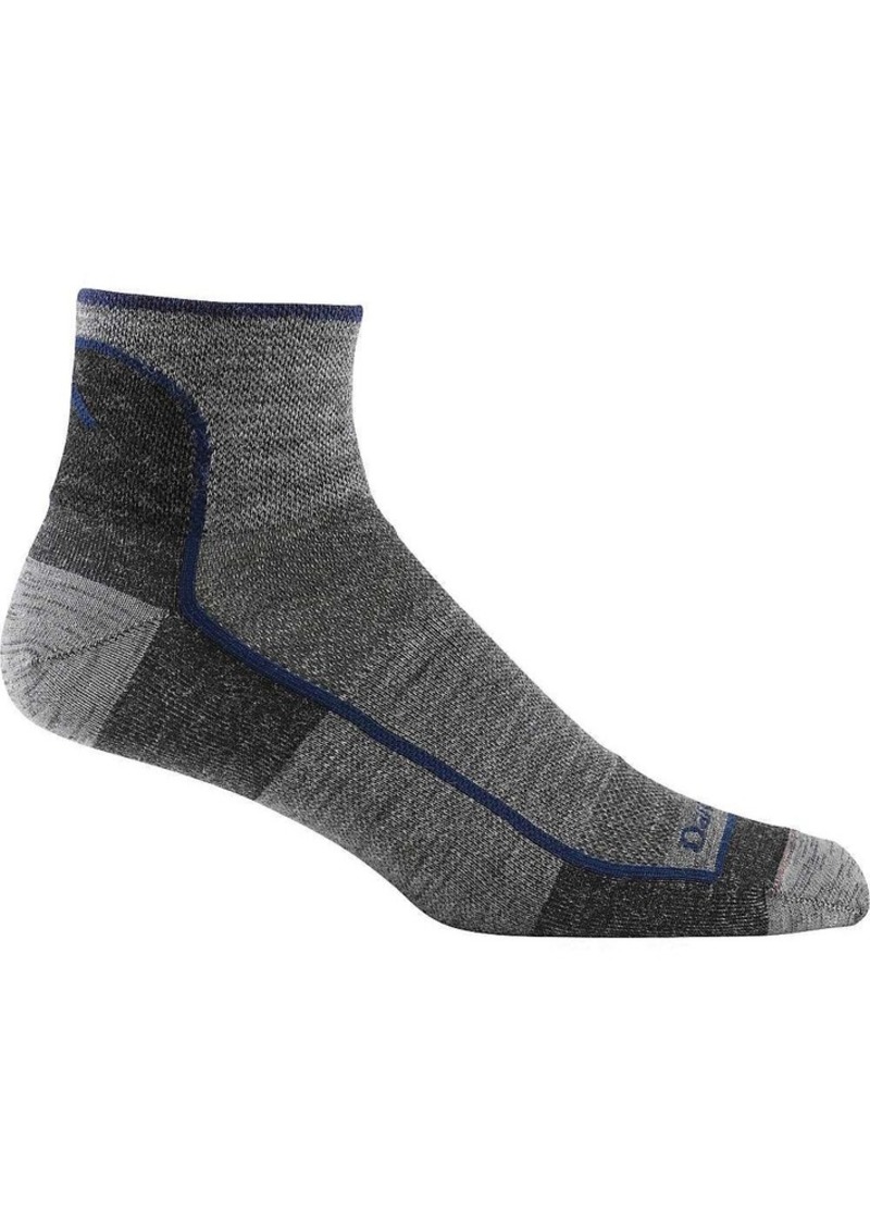Darn Tough Men's Merino Wool 1/4 Ultra-Light Sock, Medium, Gray | Father's Day Gift Idea