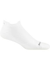 Darn Tough Men's No Show Tab Ultra-Lightweight Running Socks, Medium, White