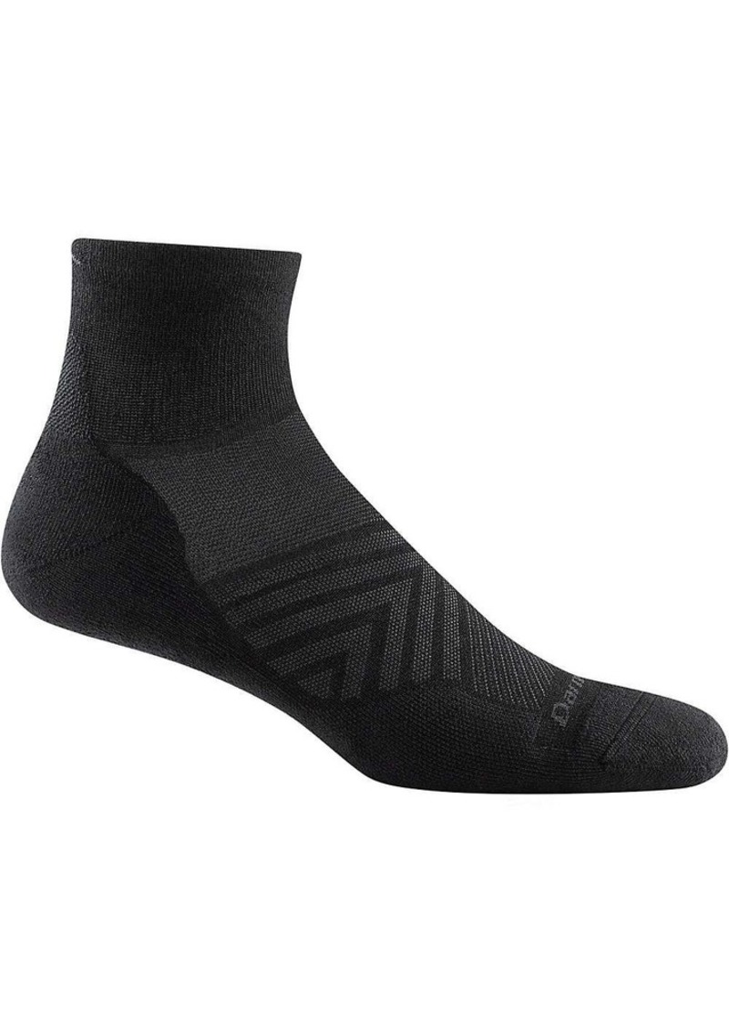 Darn Tough Men's Run 1/4 Ultra-Lightweight Cushion Sock, XL, Black