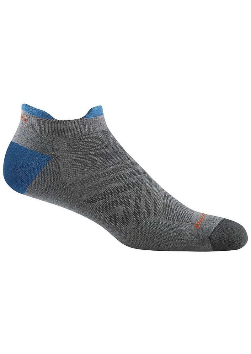 Darn Tough Men's Run Coolmax No Show Tab Ultra-Lightweight Cushion Sock, Large, Gray