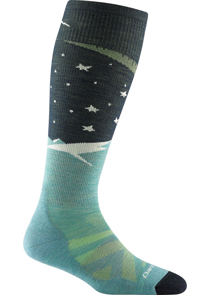 Darn Tough Women's Aurora Over-The-Calf Lightweight Ski & Snowboard Socks, Small, Blue | Father's Day Gift Idea