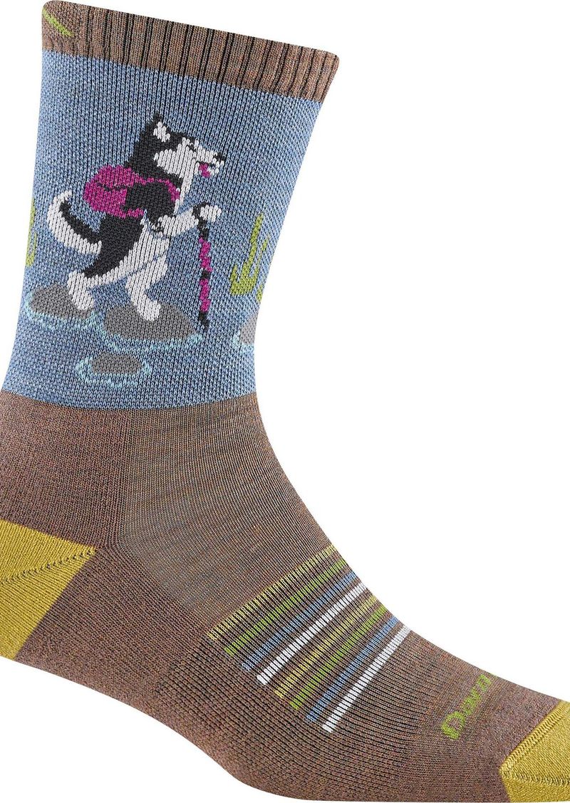 Darn Tough Women's Critter Club Micro Crew Lightweight Hiking Socks, Large, Brown | Father's Day Gift Idea