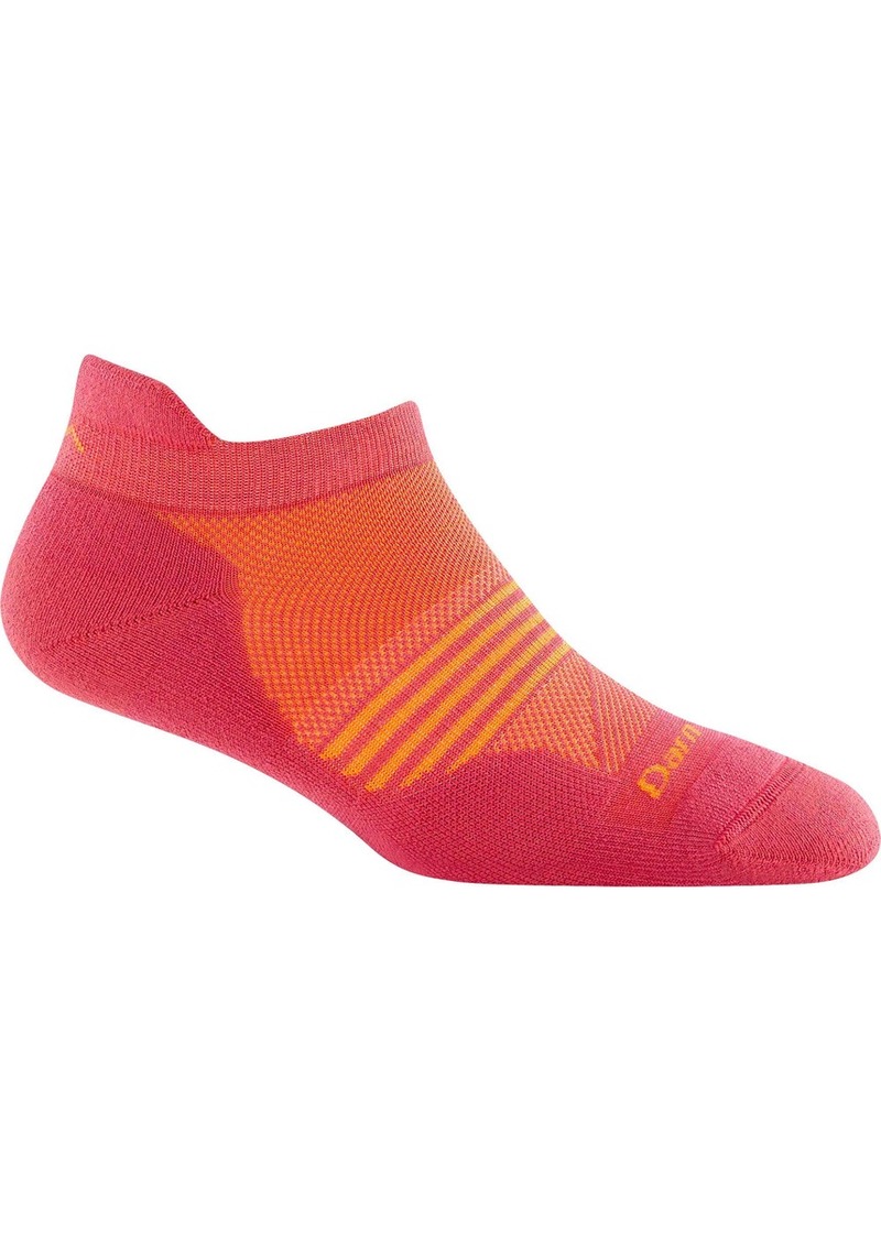 Darn Tough Women's Element No Show Tab Lightweight Running Socks, Medium, Pink | Father's Day Gift Idea