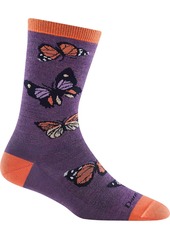 Darn Tough Women's Flutter Crew Lightweight Lifestyle Socks, Small, Green | Father's Day Gift Idea