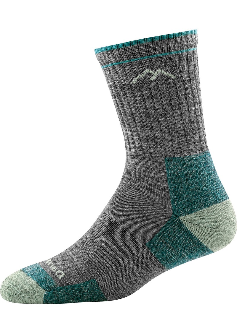 Darn Tough Women's Hiker Cushioned Micro Crew Midweight Hiking Socks, Small, Blue | Father's Day Gift Idea